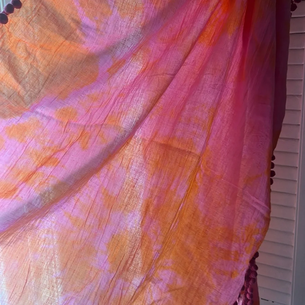 Natural life vibrant, boho, beachy, lightweight cotton scarf - Picture 5 of 5